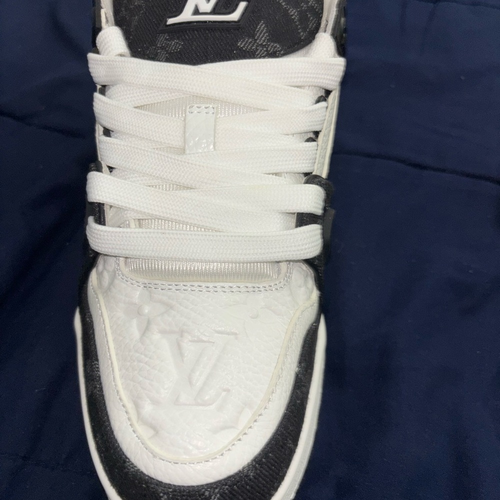 Louis Vuitton Monogram White and Black Sneakers